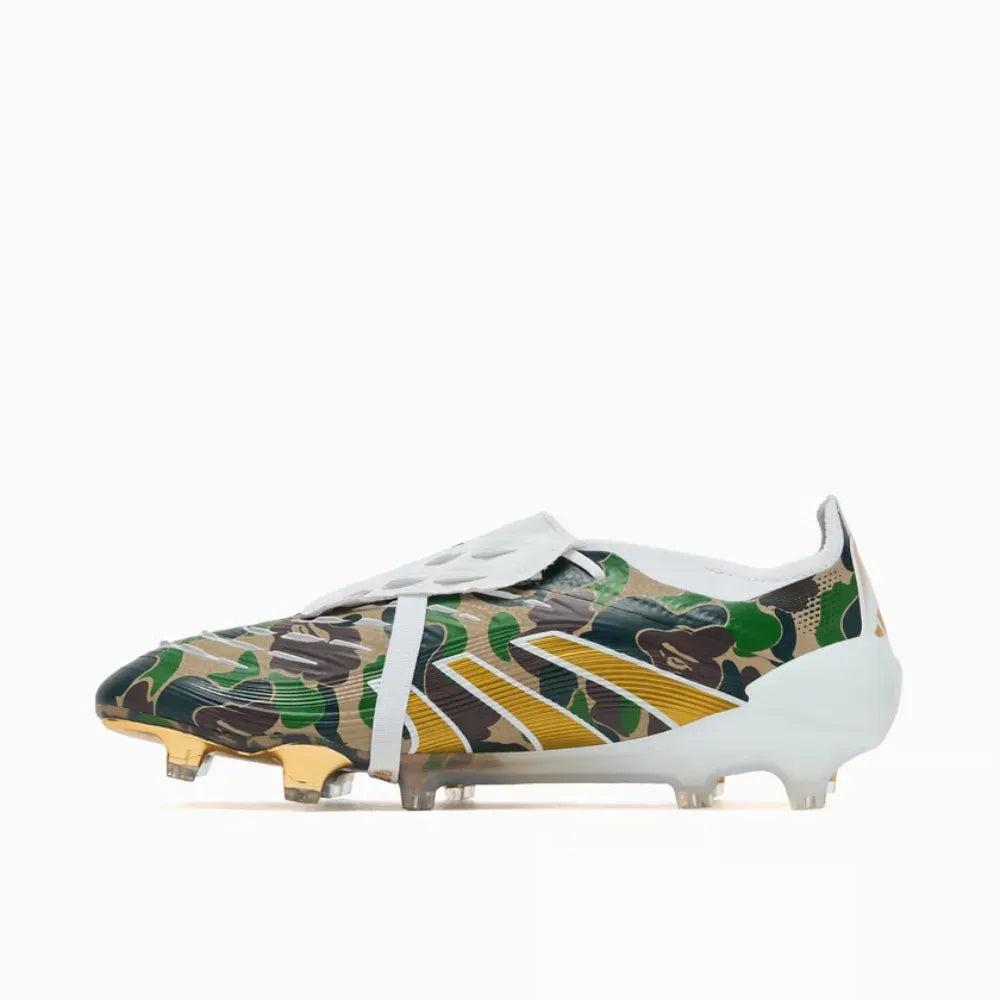 【限定】BAPE X ADIDAS PREDATOR ELITE FT BAPE x Adidas Predator Elite Hemp Gold Metallic Cloud White 2025